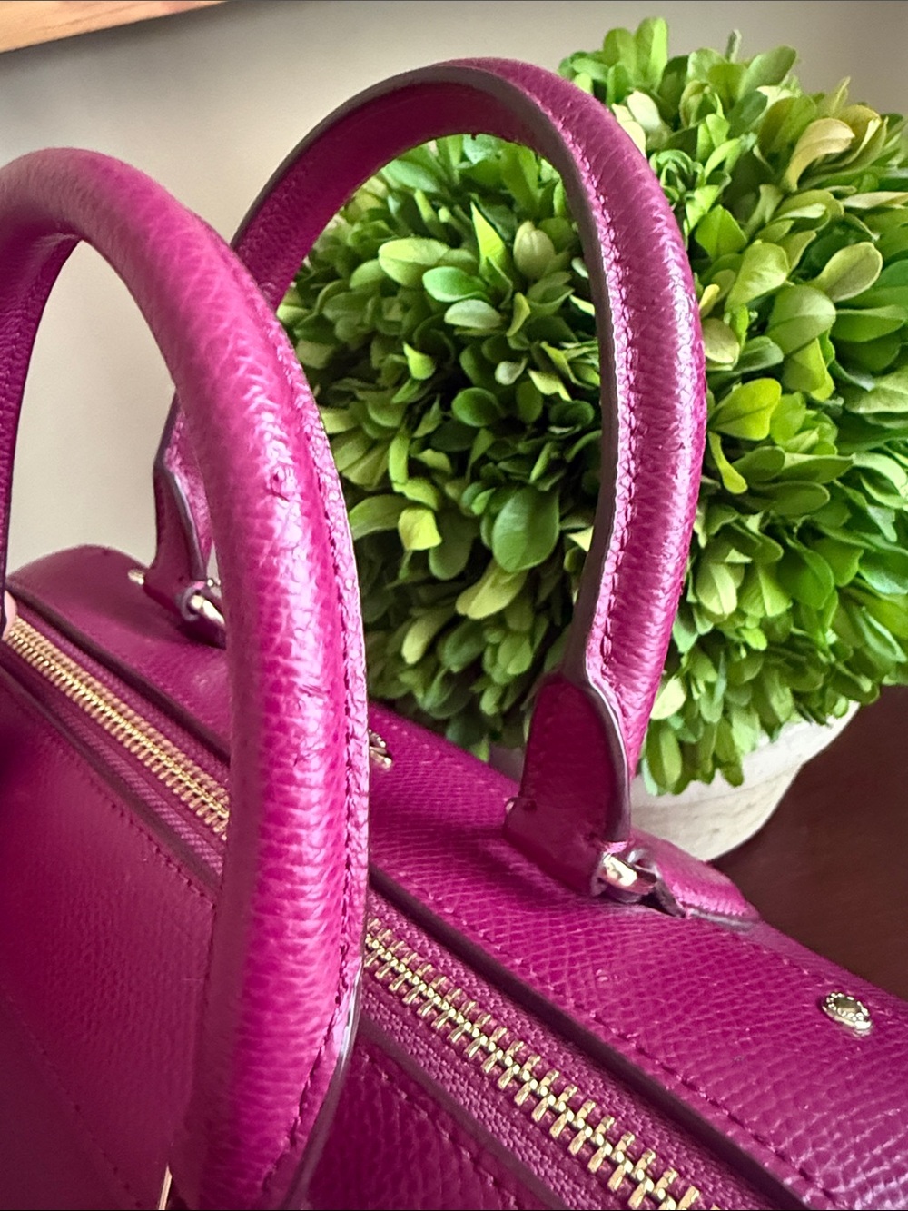 COACH F36624 🩷MAGENTA🩷 CROSSGRAIN LEATHER MINI BENNETT SATCHEL BAG - Picture 8 of 17